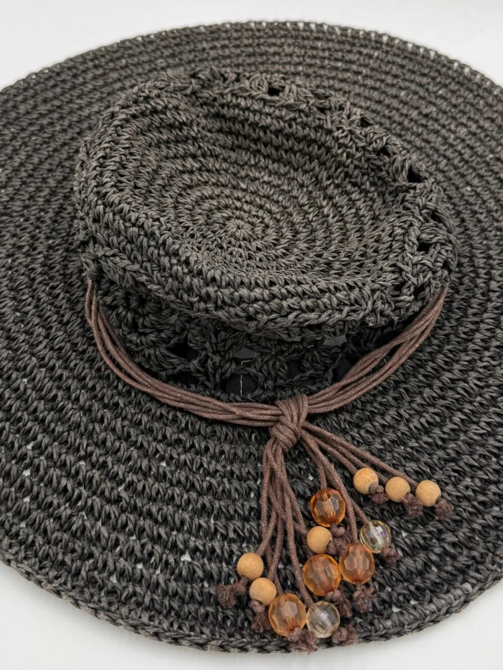 Vintage Sun N Sand Soft Sun Hat w/ Beaded Band
